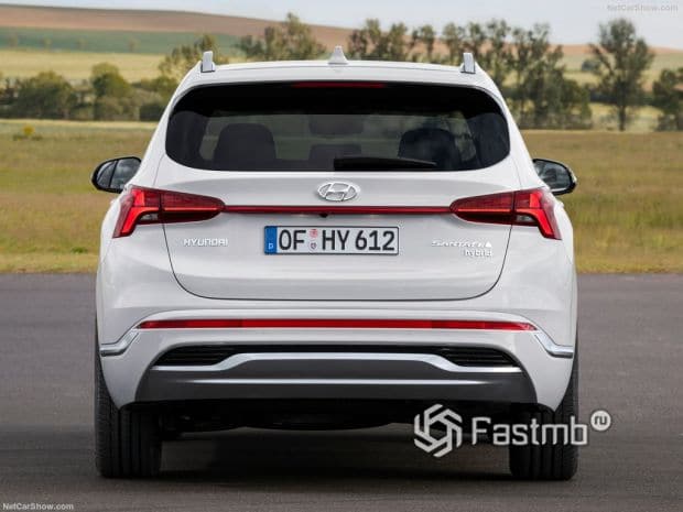 Hyundai Santa Fe 2021, вид сзади
