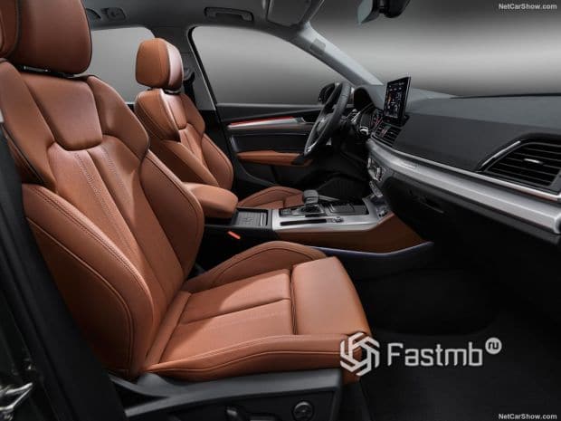 Audi Q5 2021 интерьер, передние сиденья 
