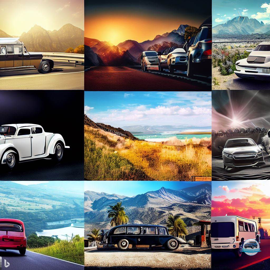 Коллаж из Renault Duster, Toyota RAV4 и Hyundai Solaris на фоне пустынного пейзажа
